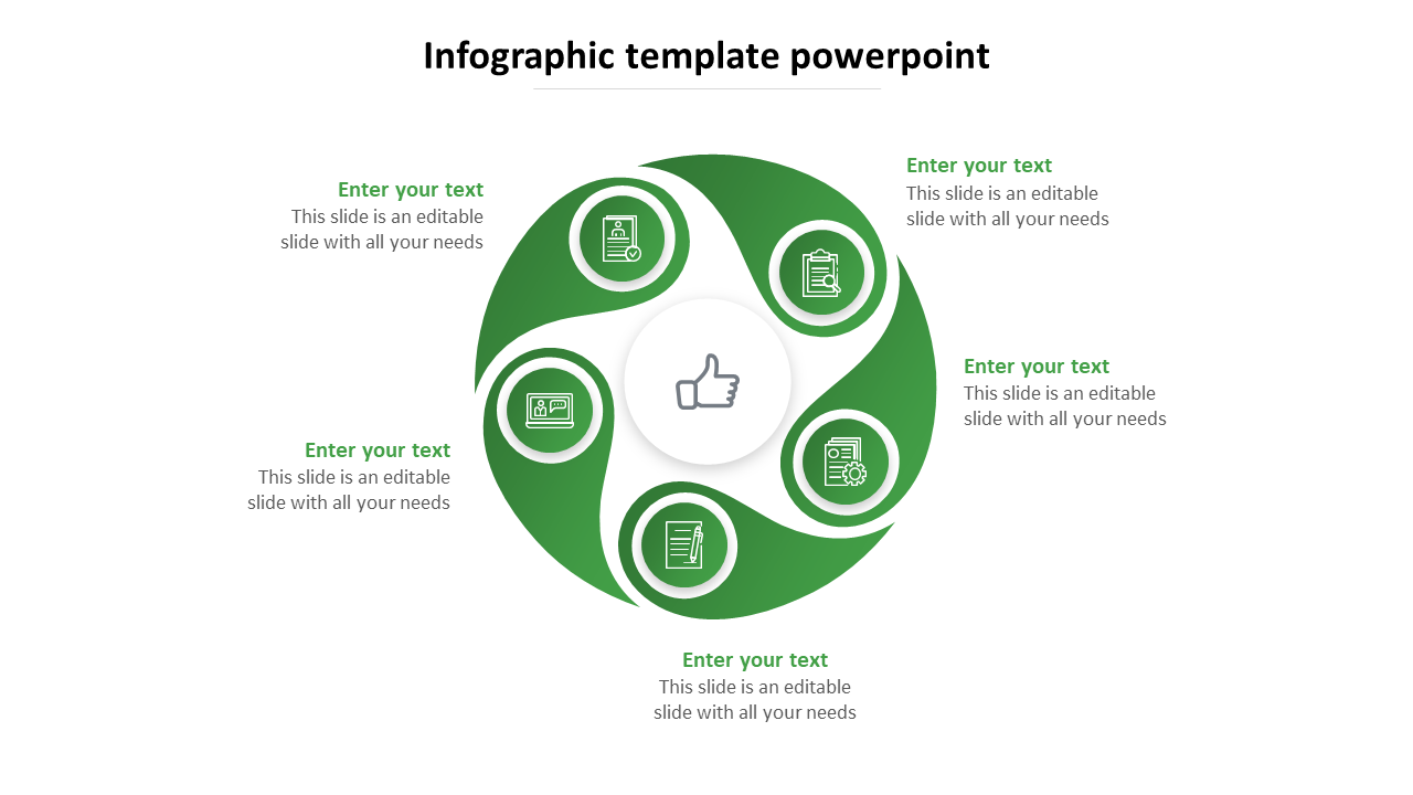infographic template powerpoint-green